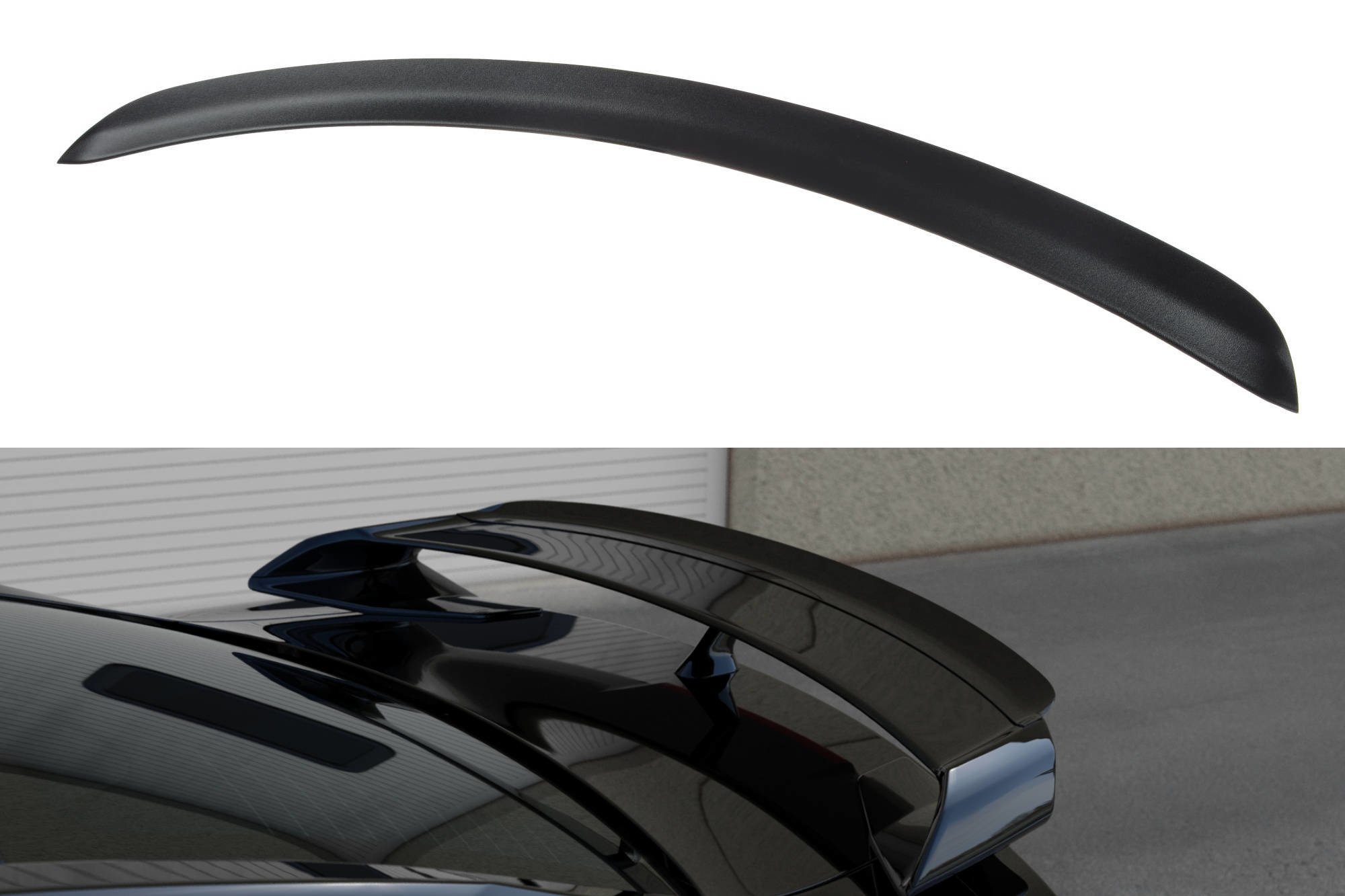 Spoiler CAP für NISSAN GT-R vor Facelift COUPE R35-SERIES 2007-2010 schwarz Hochglanz