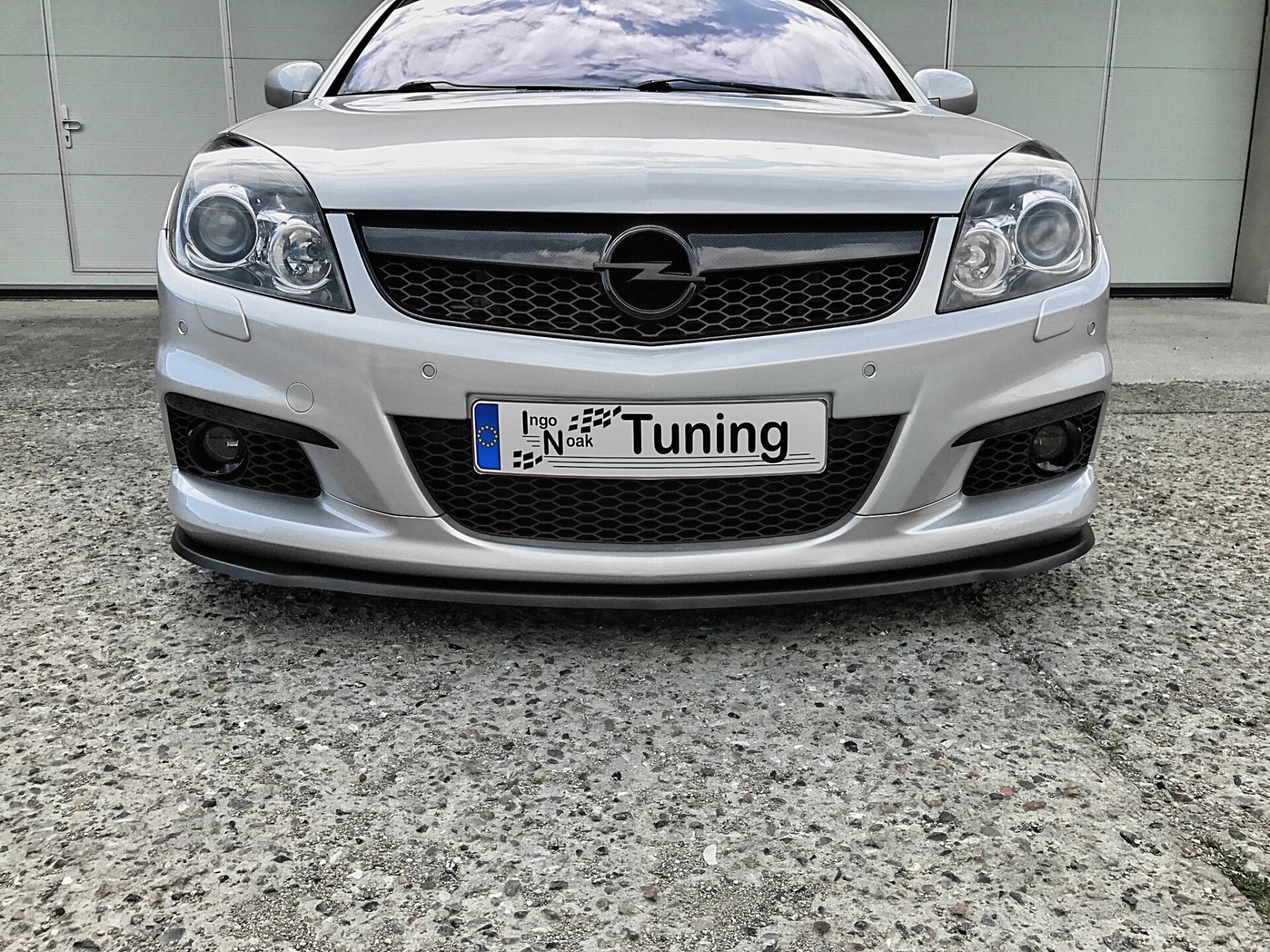 Spoilerschwert Frontspoilerlippe Splitter für Opel Vectra C OPC Facelift ABE Carbon Optik