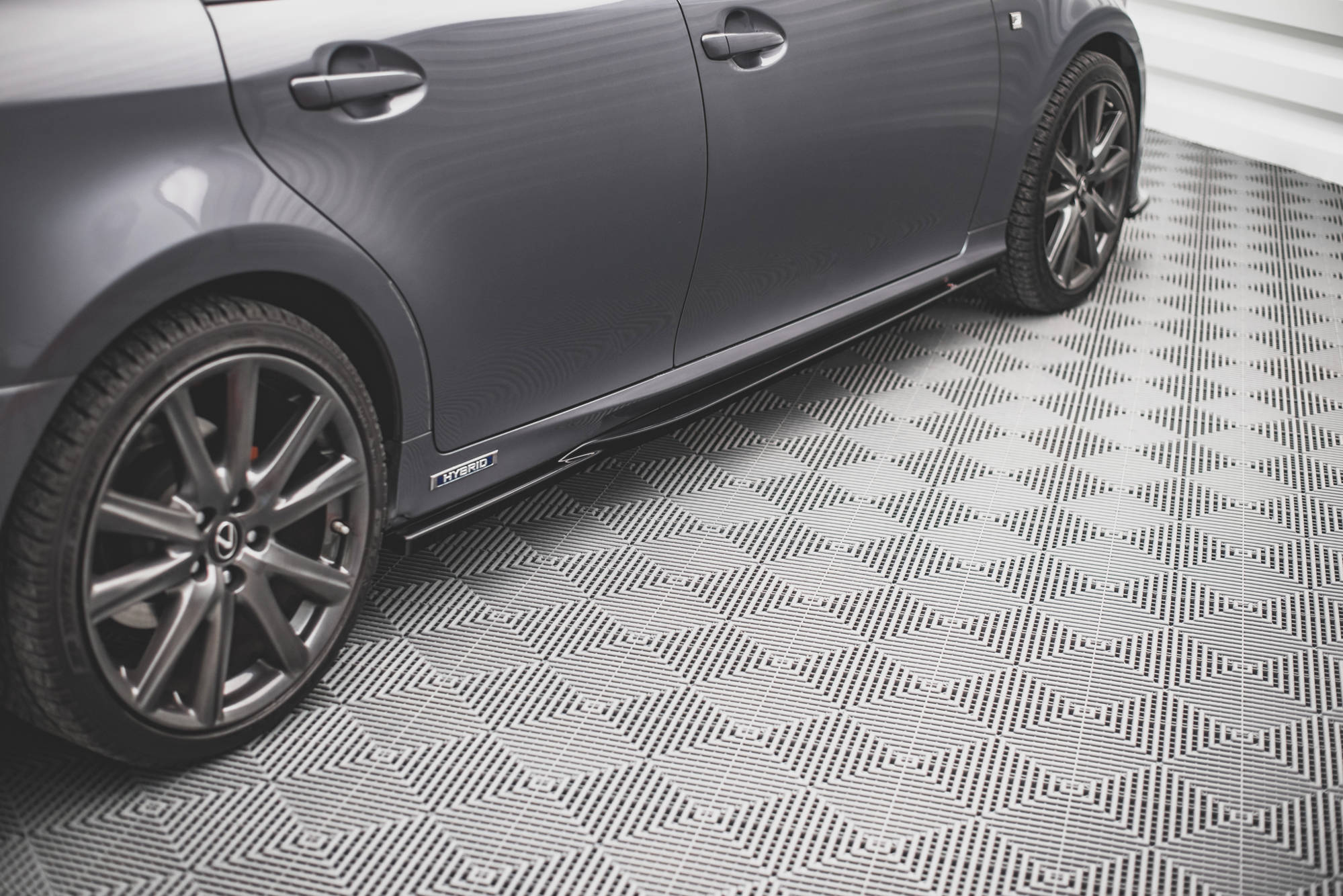 Street+ Seitenschweller Leisten passend für Lexus GS F Sport Mk4 L10 schwarz Hochglanz