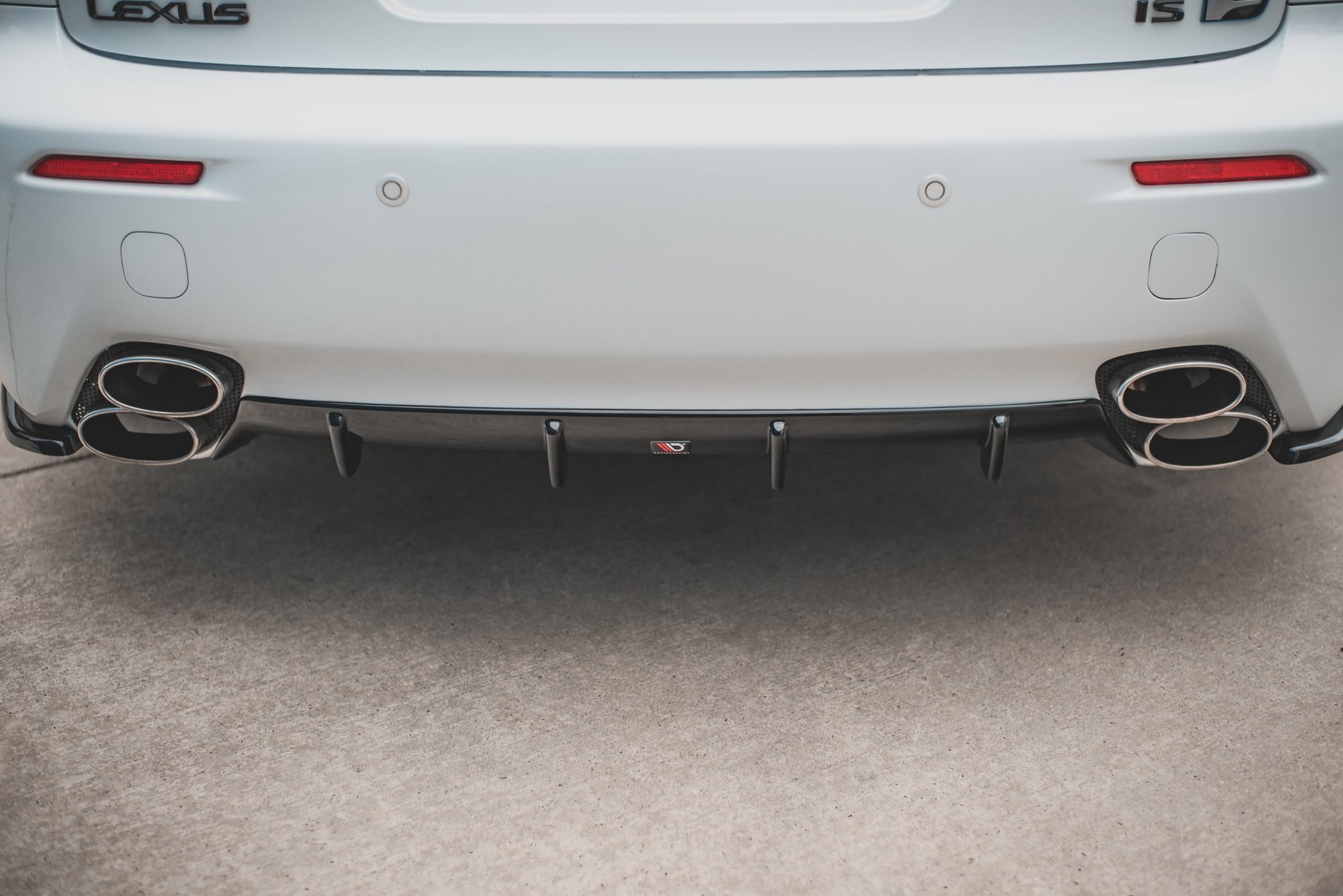 Street+ Heck Ansatz Diffusor passend für Lexus IS F Mk2 schwarz Hochglanz