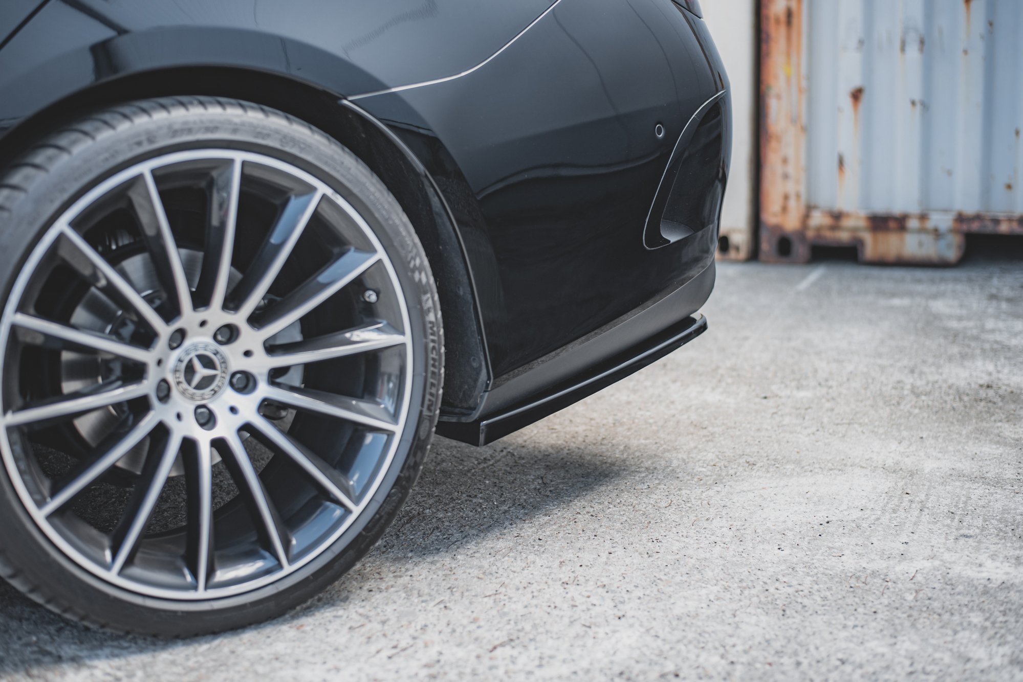 Heckansatz Mercedes-Benz CLS AMG-Line C257 schwarz Hochglanz