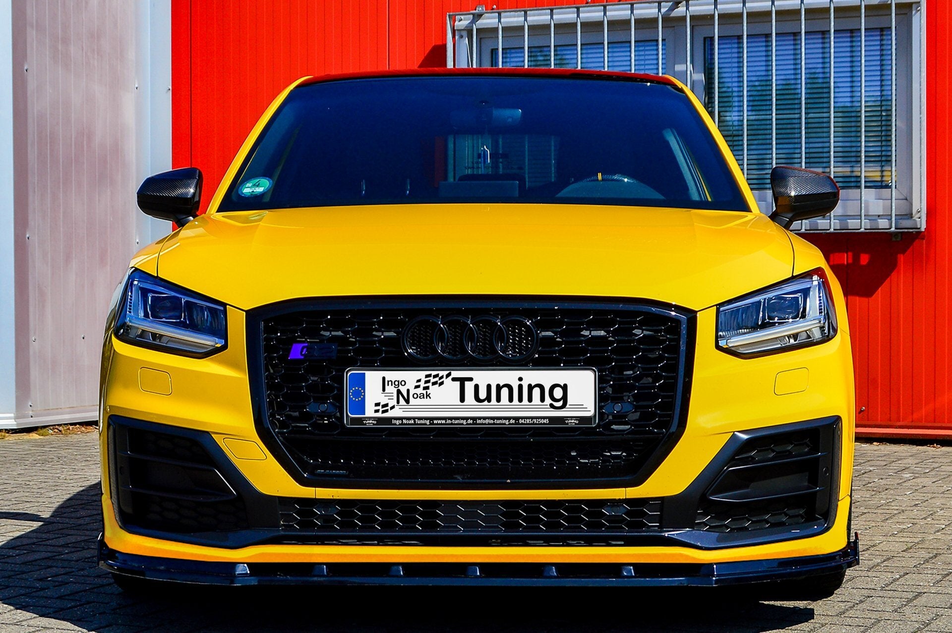 Cup Frontspoilerlippe mit Wing für Audi Q2 Sport GA aus ABS Carbon Optik