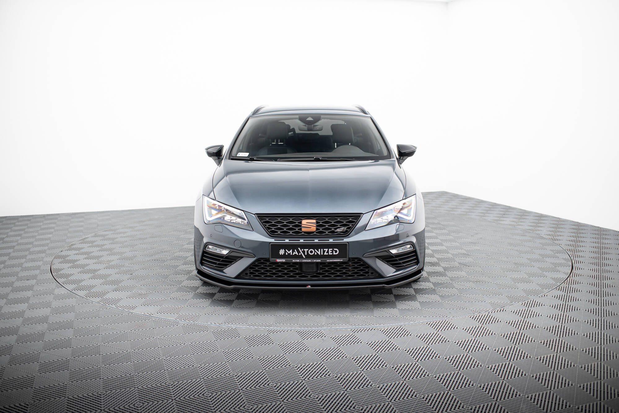 Street+ Spoilerlippe Front Ansatz V.2 passend für Seat Leon CUPRA / FR Mk3 FL schwarz Hochglanz