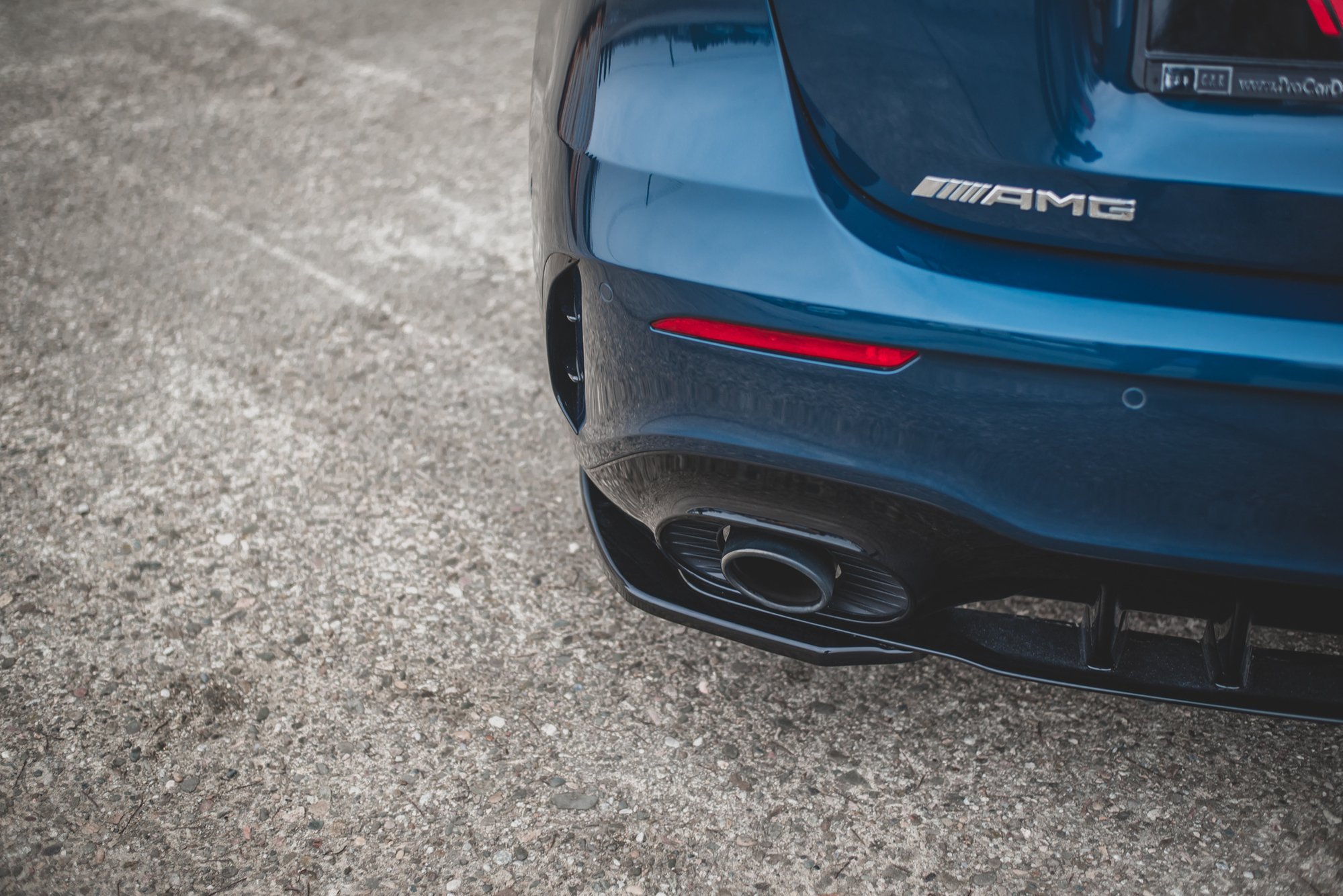 Heck Ansatz Flaps Diffusor für Mercedes A35 AMG Aero Hatchback W177 schwarz Hochglanz