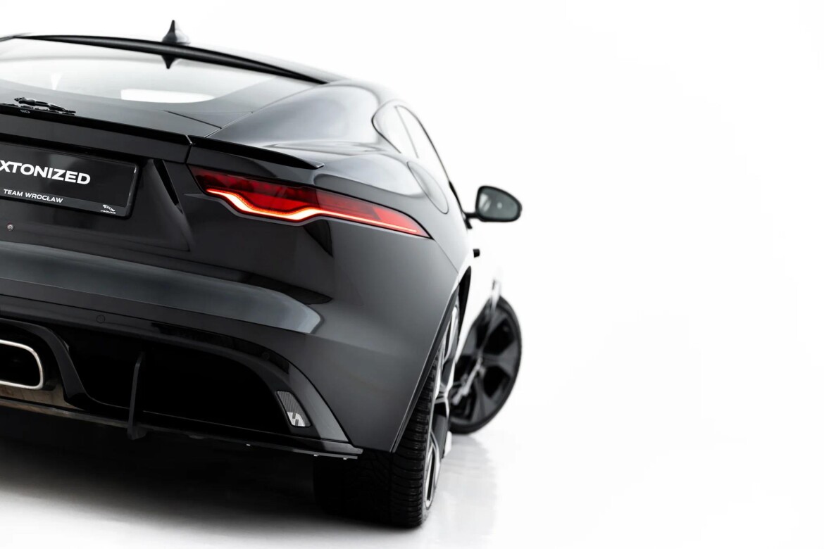 Heckansatz Diffusor passend für Jaguar F-Type X152 Facelift 2 schwarz-rot