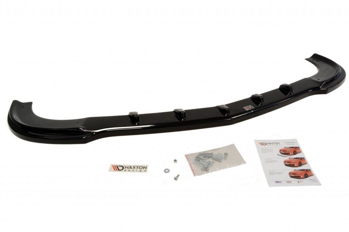 Street+ Spoilerlippe Front Ansatz passend für Mercedes CLK W209 für ME-CLK-209-AMG204-F1 Stoßstange schwarz Hochglanz