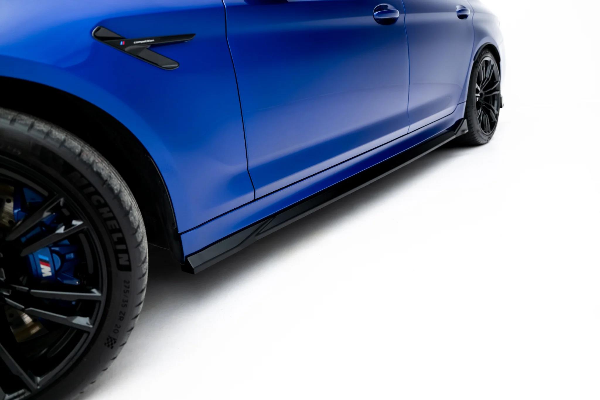 Seitenschweller Ansatz Paar V.2 passend für BMW M5 F90 / F90 Facelift schwarz Hochglanz
