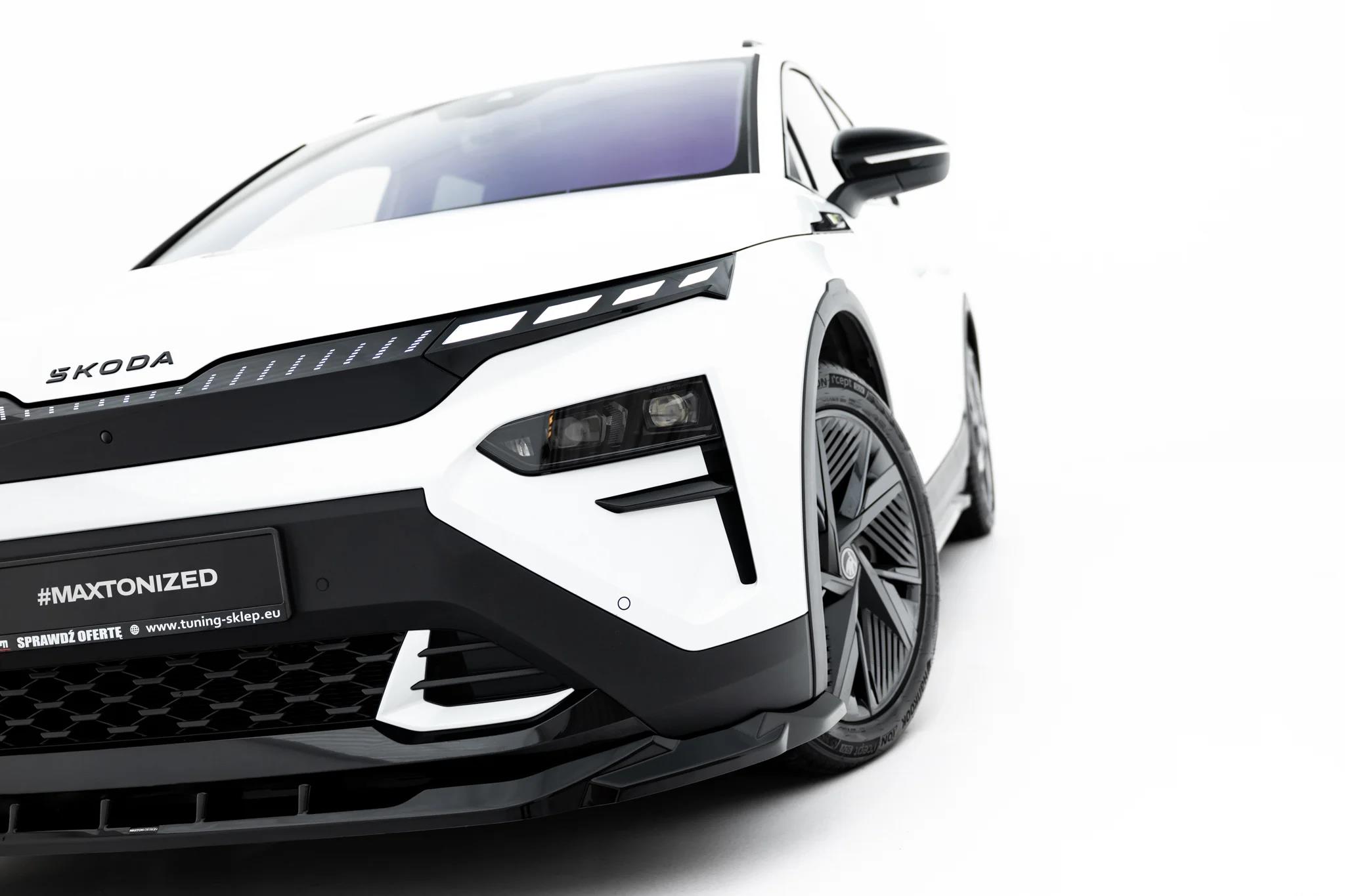 Street+ Spoilerlippe Front Ansatz passend für Skoda Elroq RS Mk1 schwarz Hochglanz