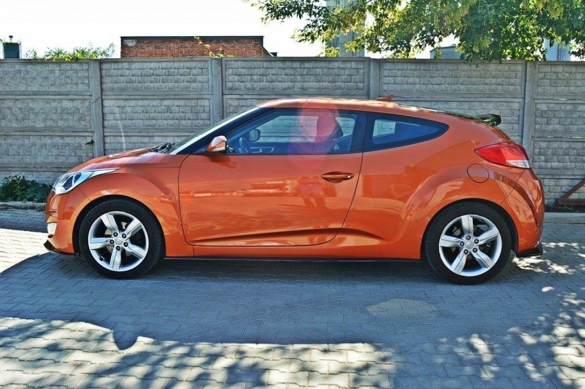 Street+ Seitenschweller Leisten passend für Hyundai Veloster schwarz Hochglanz