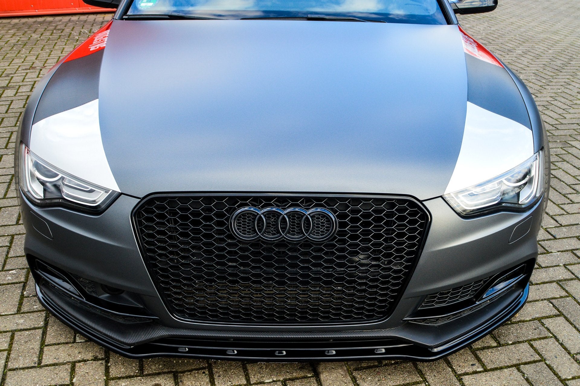 Cup Frontspoilerlippe für Audi A5 B8 Sport Edition Plus Bj. 2012-2017 Schwarz Matt