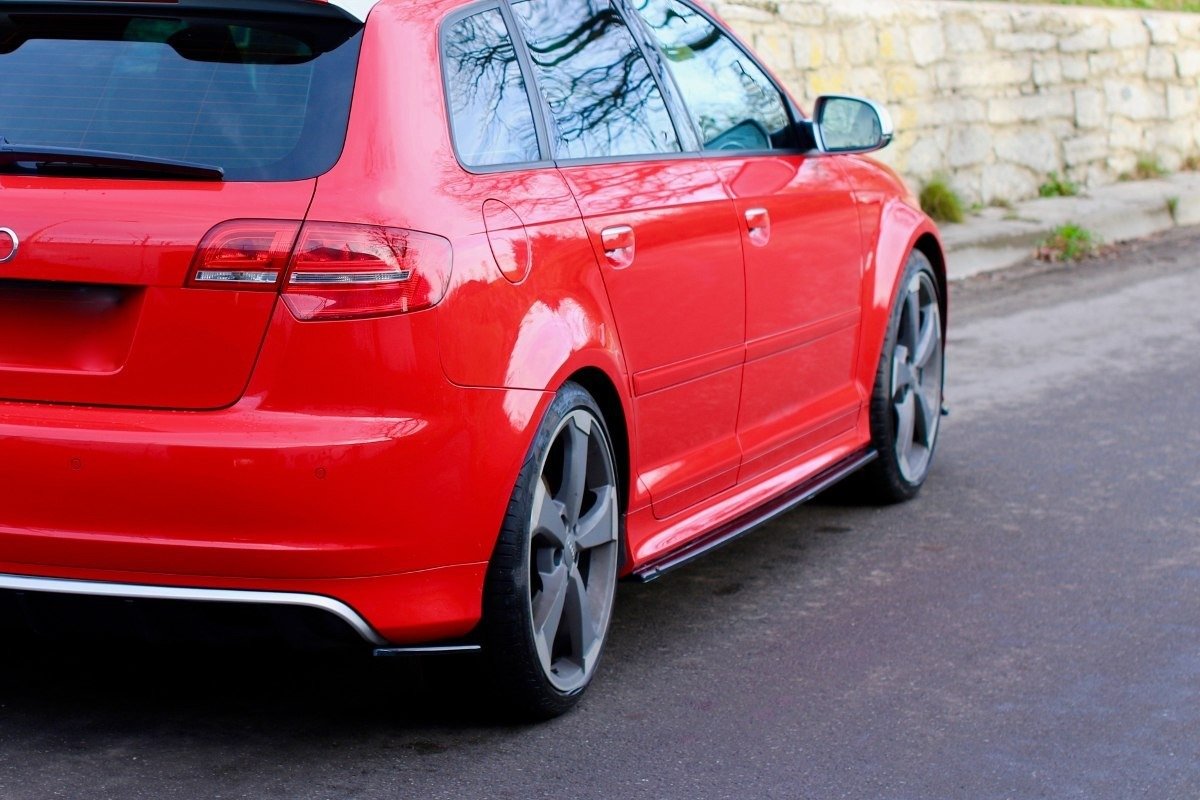 Street+ Seitenschweller Leisten passend für Audi S3 8P / S3 8P FL / RS3 8P schwarz Hochglanz
