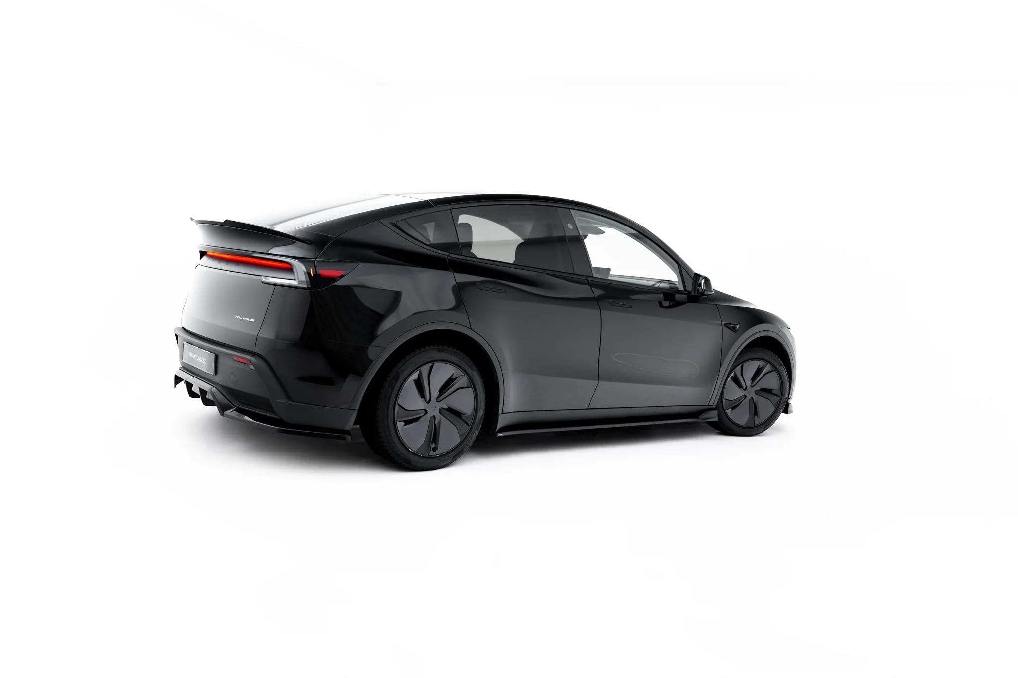 Seitenschweller Ansatz Paar passend für Tesla Model Y Premium Mk1 Facelift schwarz Hochglanz
