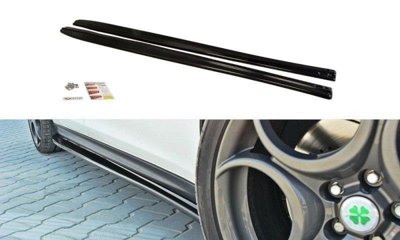 Street+ Seitenschweller Leisten V.1 passend für Alfa Romeo Giulietta schwarz Hochglanz