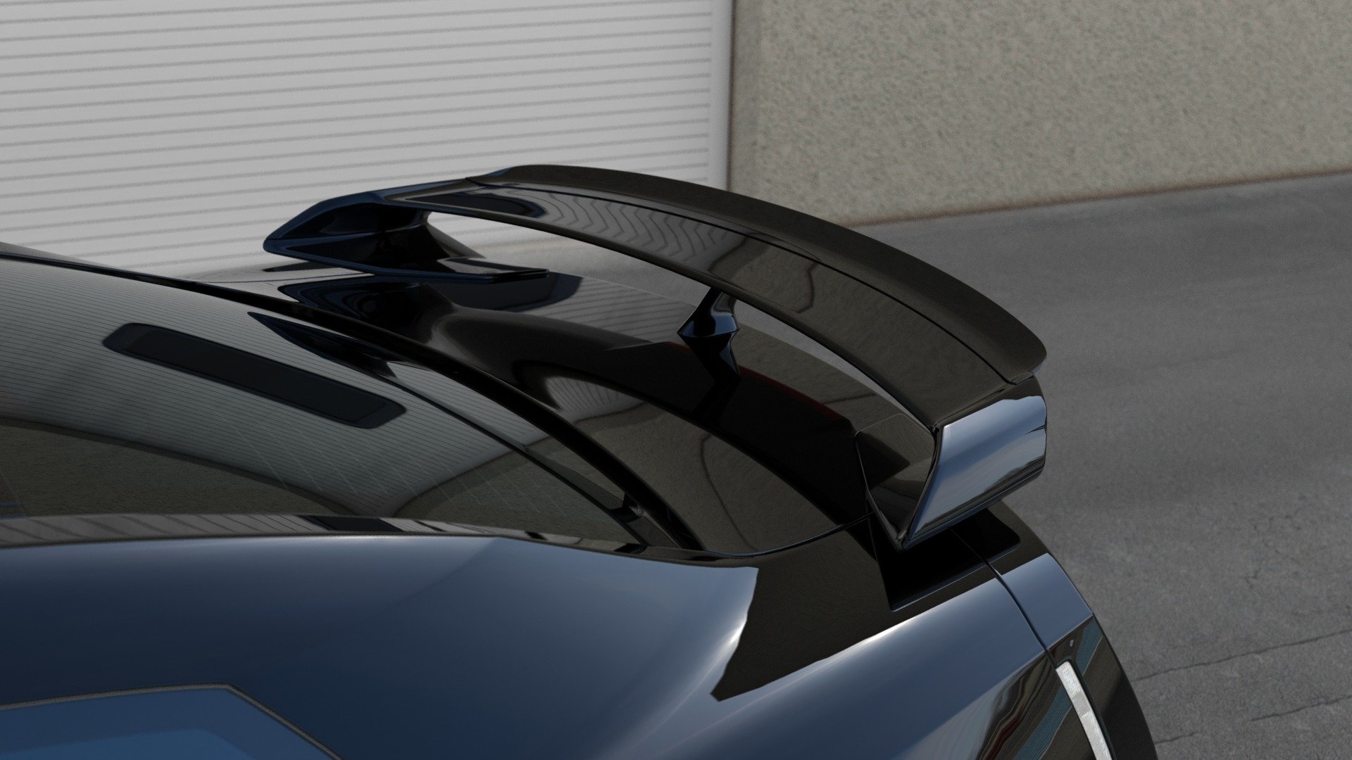 Spoiler CAP für NISSAN GT-R vor Facelift COUPE R35-SERIES 2007-2010 schwarz Hochglanz