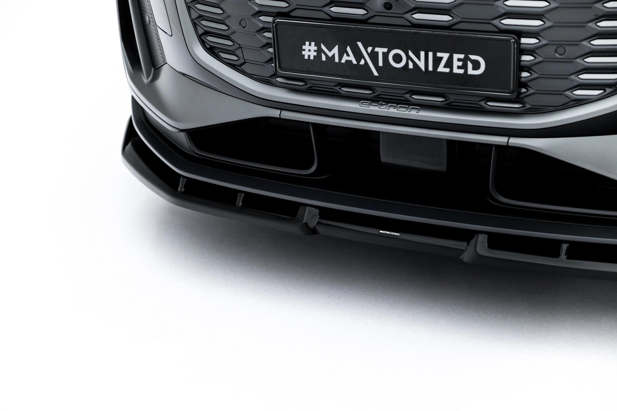 Frontlippe passend für Audi Q6 e-tron Standard / S-Line / SQ6 e-tron SUV / Sportback Mk1 schwarz Hochglanz
