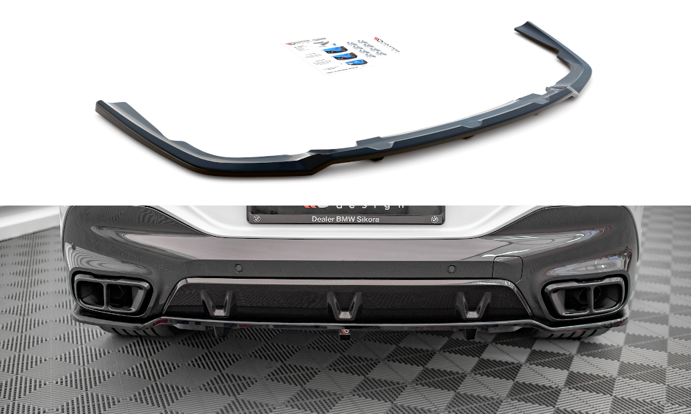 Street+ Mittlerer Diffusor RACE Heck Ansatz V.1 passend für BMW X6 M-Paket G06 schwarz Hochglanz