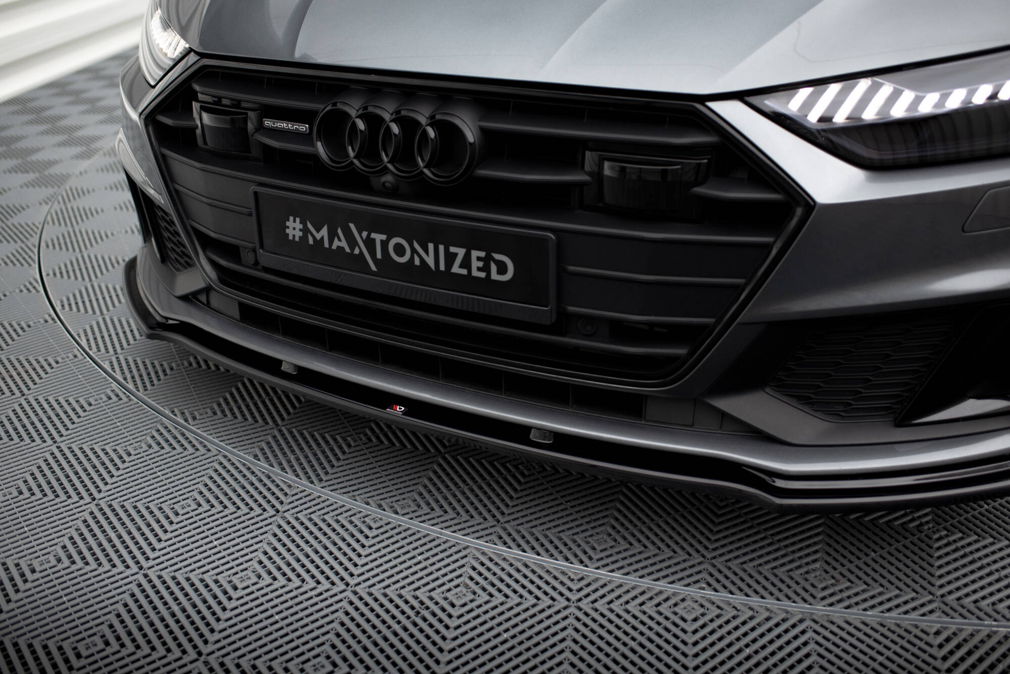 Front Ansatz V.2 für Audi A7 S-Line C8 / S7 C8 / C8 Facelift / S7 Facelift schwarz Hochglanz