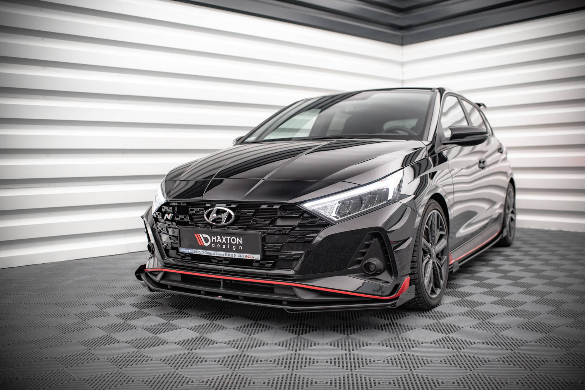 Front Stoßstange Flaps passend für Hyundai I20 N Mk3 schwarz Hochglanz