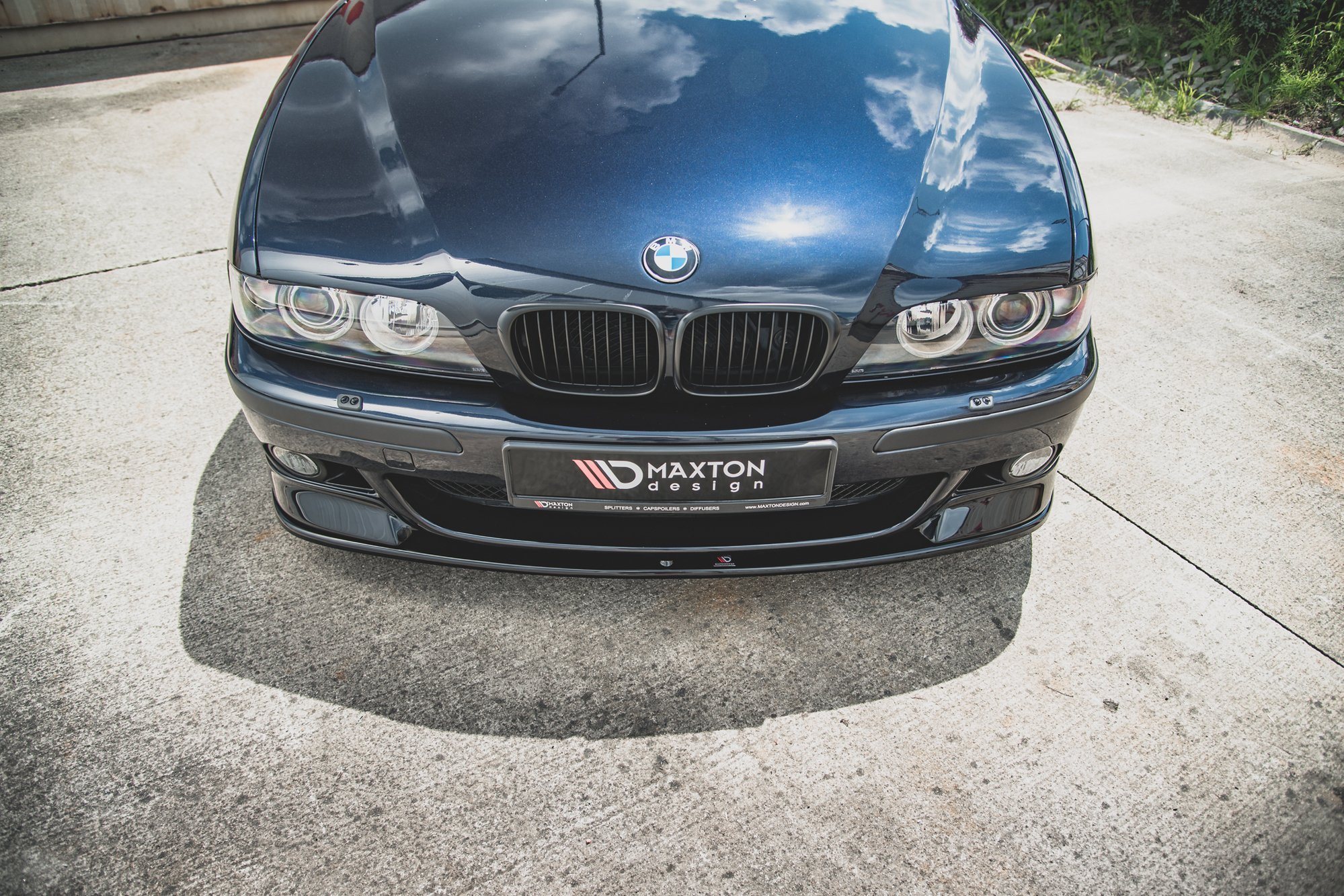Street+ Spoilerlippe Front Ansatz passend für BMW M5 / 5er M-Paket E39 schwarz Hochglanz