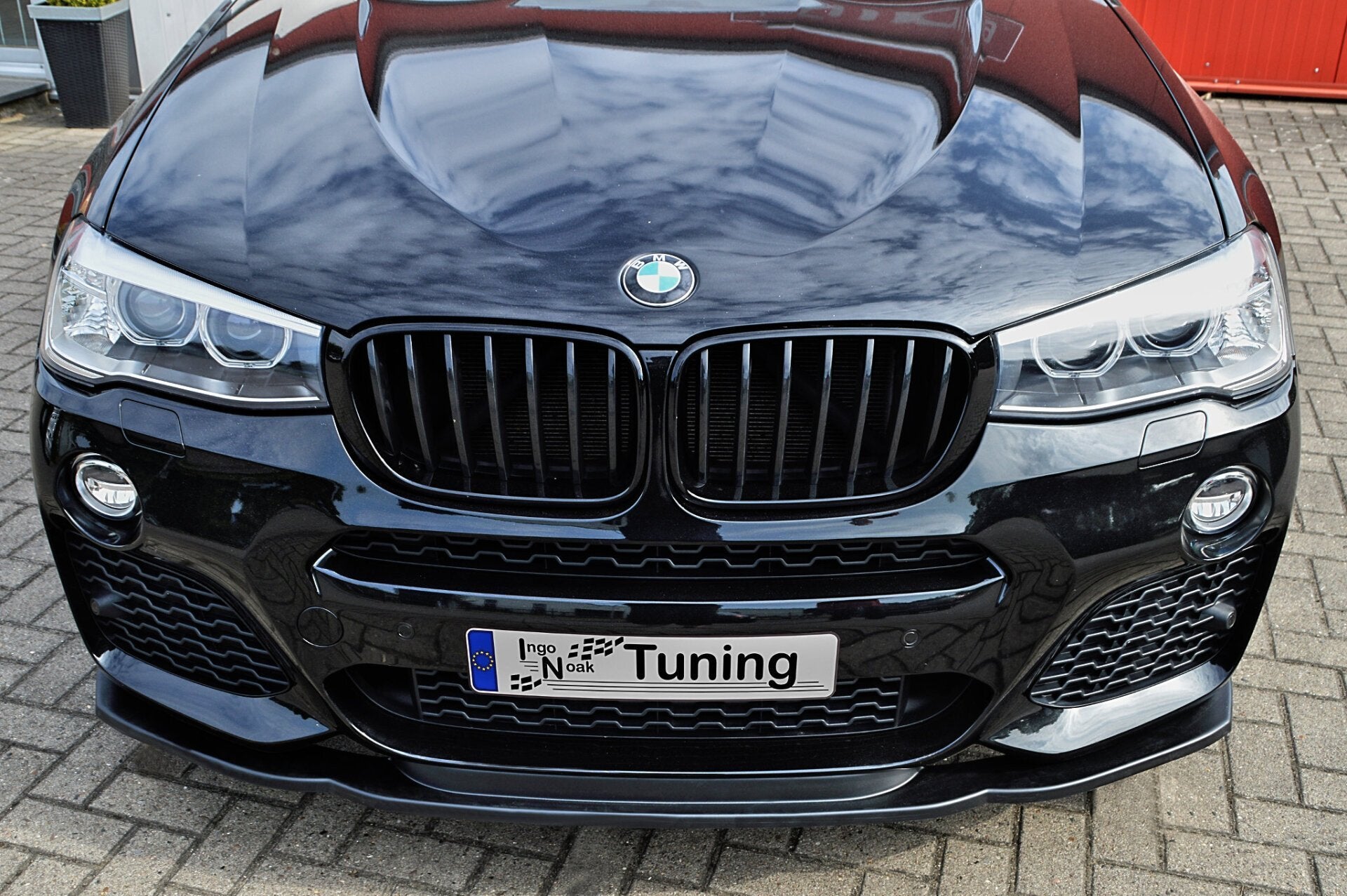 Cup Frontspoilerlippe für BMW X3/X4 F25 F26 mit M-Paket Schwarz Matt