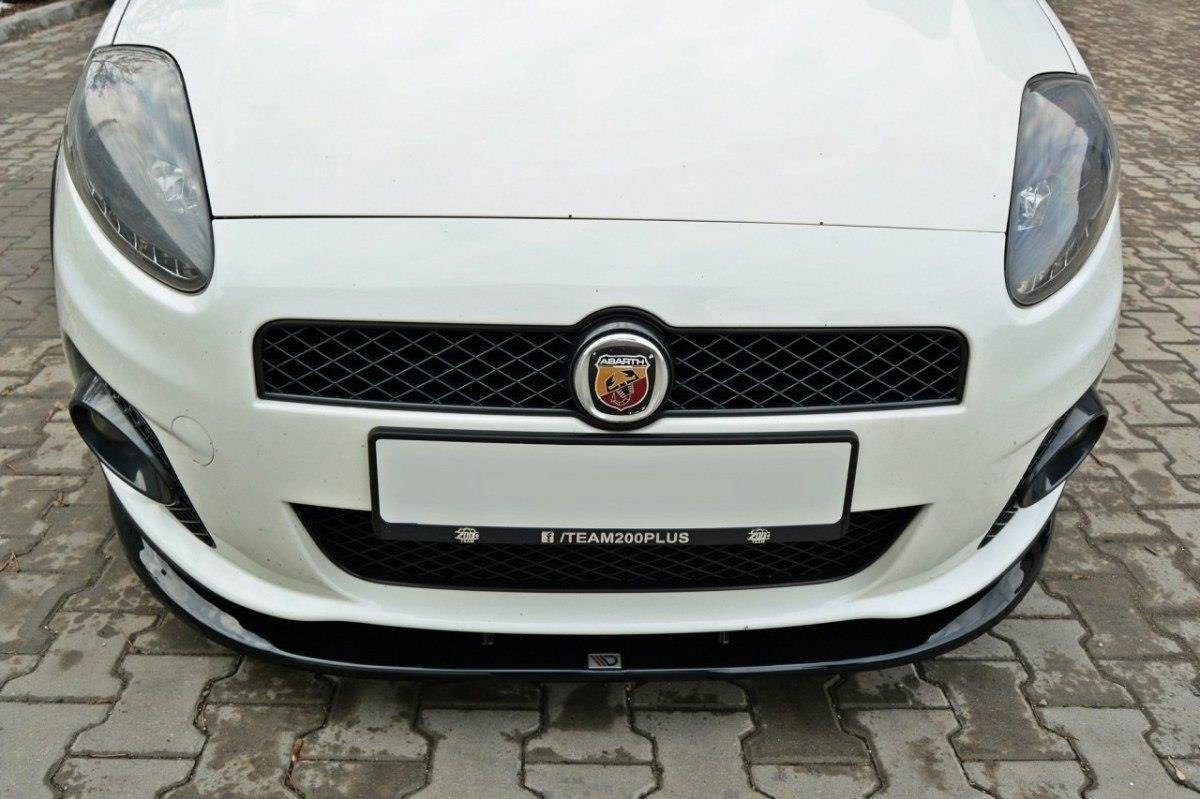 Street+ Spoilerlippe Front Ansatz V.2 passend für Fiat Grande Punto ABARTH schwarz Hochglanz