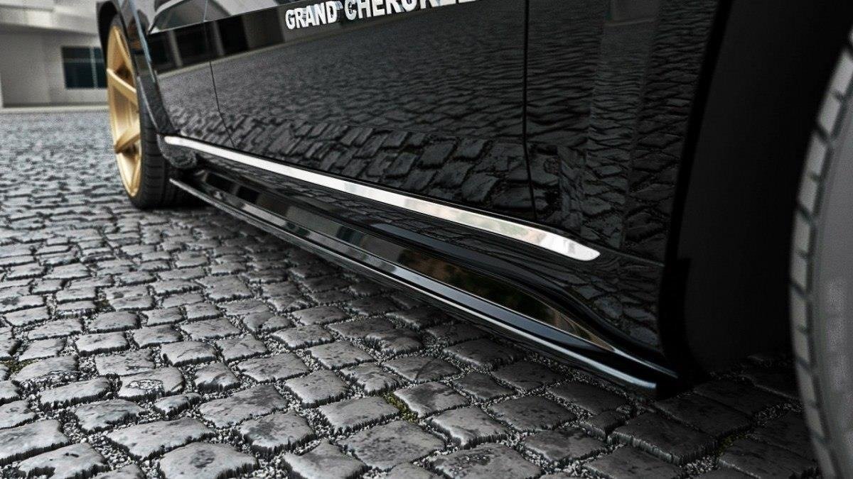 Street+ Seitenschweller Leisten passend für Jeep Grand Cherokee Summit WK2 FL schwarz Hochglanz