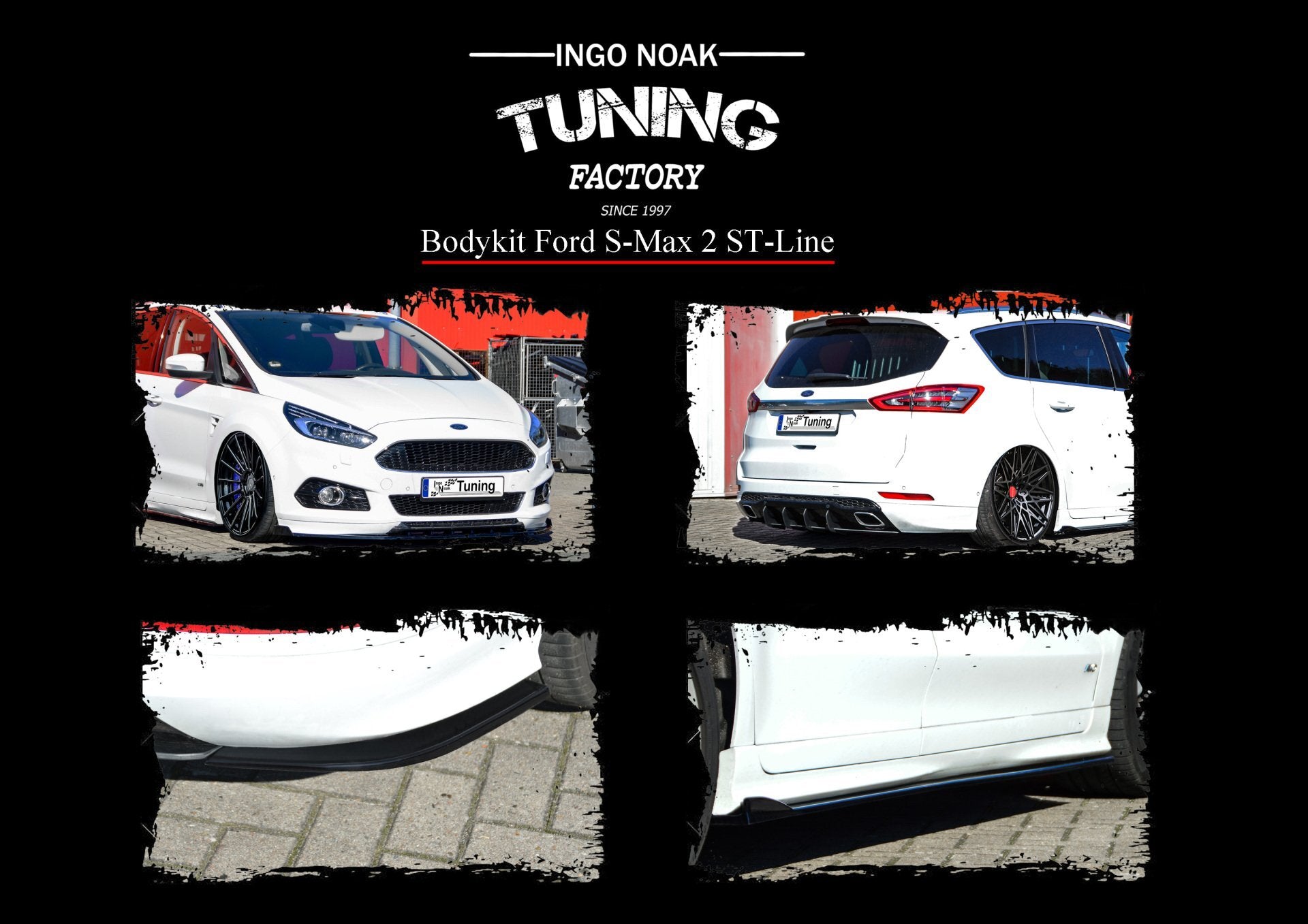Bodykit für Ford S-MAX 2 ST-Line Bj.2015-2019 Schwarz Matt