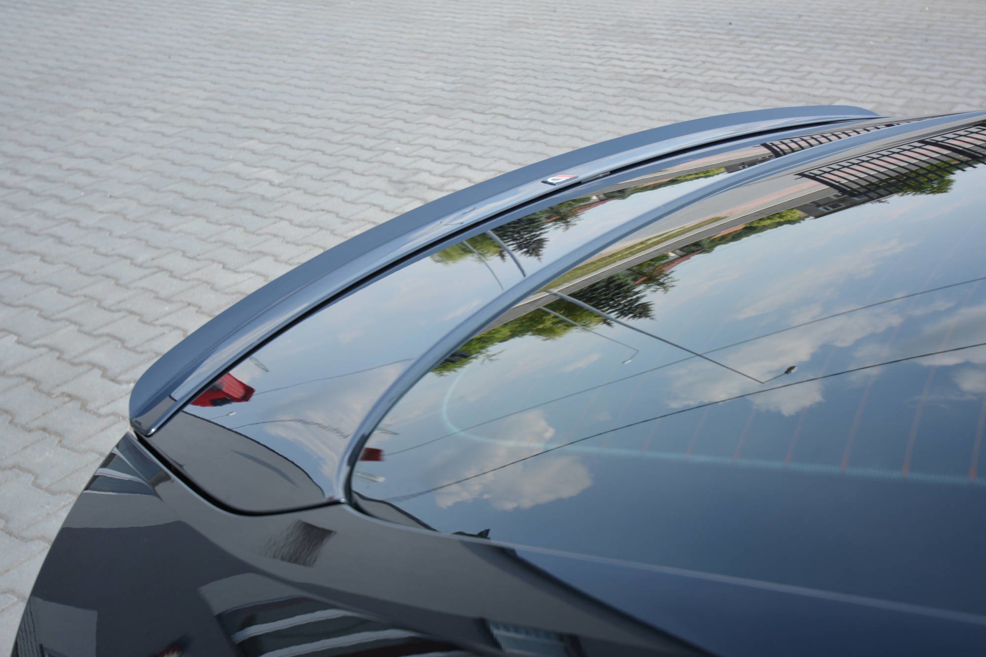 Spoiler CAP für Audi A5 Sportback S-Line 8T Facelift schwarz Hochglanz