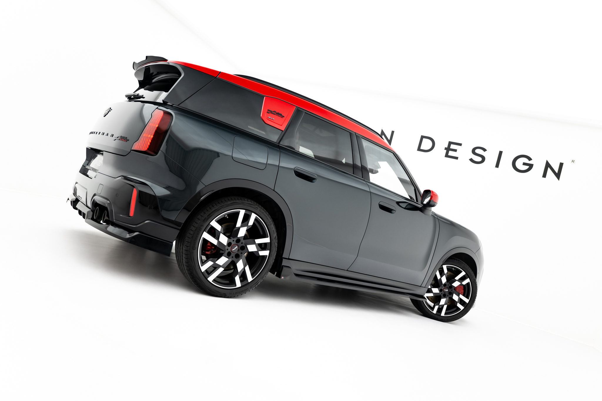 Street+ Seitenschweller Leisten passend für Mini Countryman JCW U25 schwarz Hochglanz