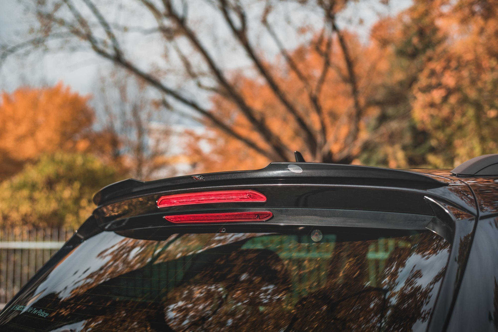 Heck Spoiler Aufsatz Abrisskante passend für Skoda Karoq Sportline schwarz Hochglanz