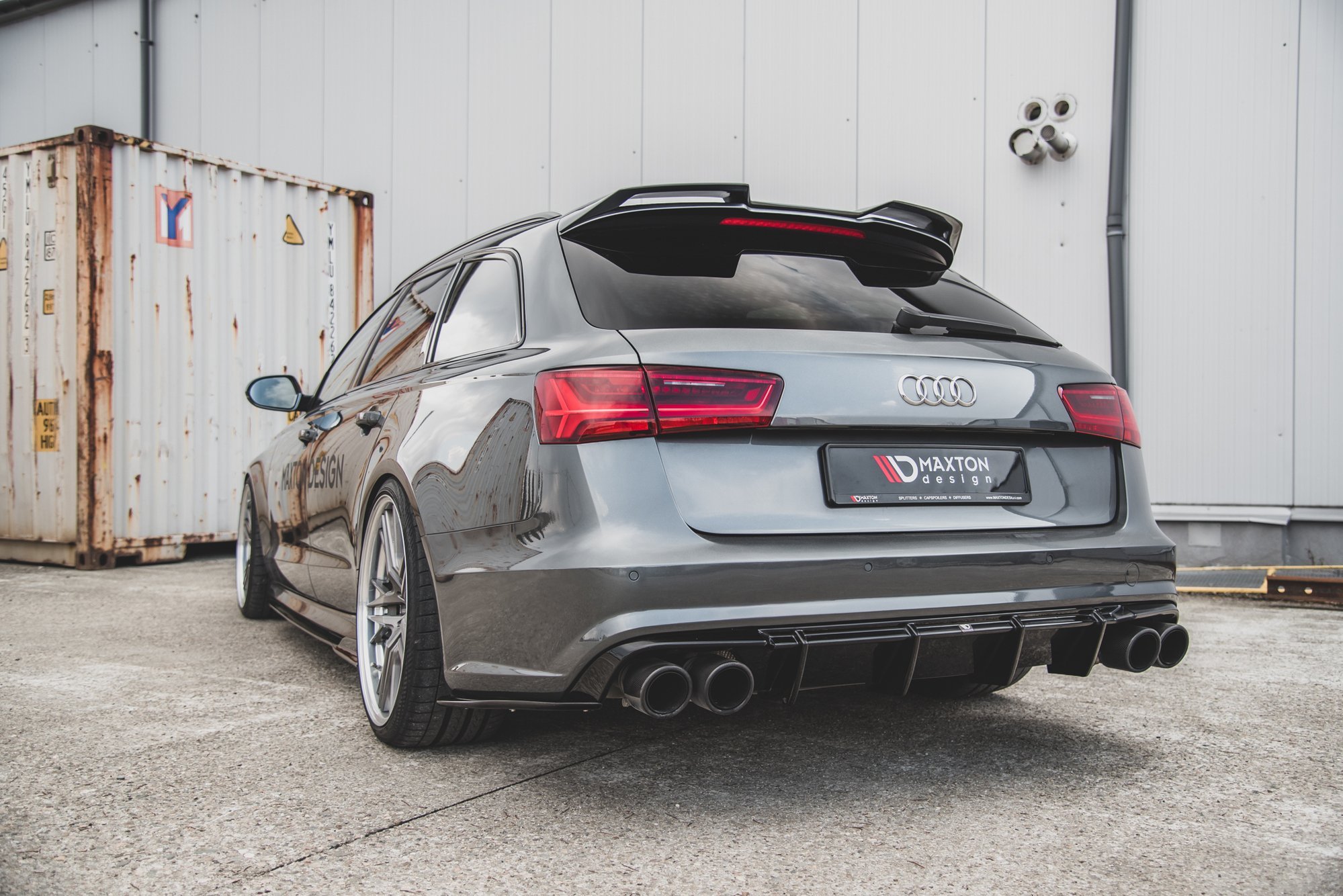 Heck Ansatz Flaps Diffusor für Audi A6 / A6 C7 S-line/ S6 C7 Facelift