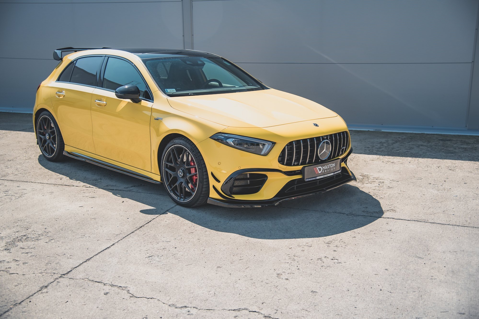 Street+ Spoilerlippe Front Ansatz V.1 passend für Mercedes-AMG A 45 S Aero Pack W177 schwarz Hochglanz