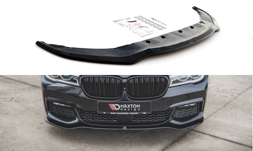 Street+ Spoilerlippe Front Ansatz V.1 passend für BMW 7 M-Paket G11 /G12 schwarz Hochglanz
