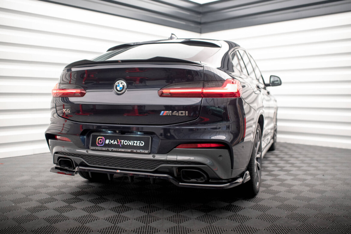 Heckspoiler Lippe 3D passend für BMW X4 M-Paket G02 schwarz Hochglanz