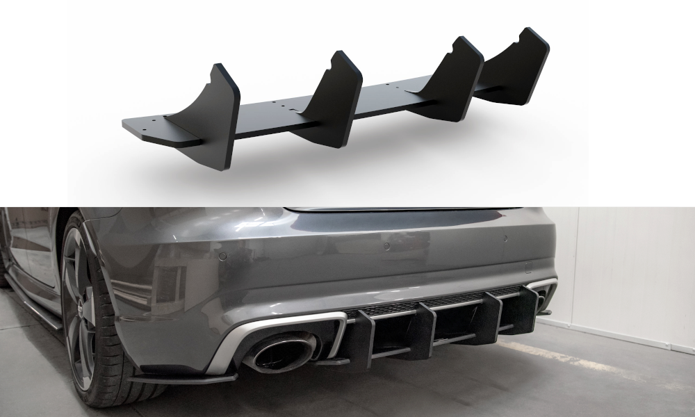 Street Pro Heckschürze Heck Ansatz Diffusor V.2 passend für Audi RS3 8V Sportback