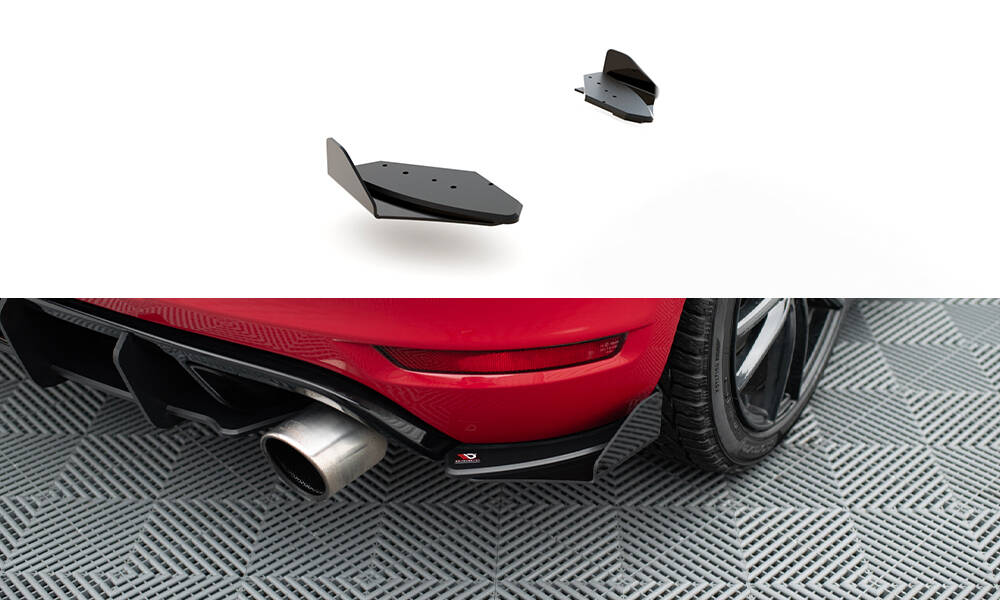 Street Pro Heck Ansatz Flaps passend für VW Golf GTI Mk6 schwarz Hochglanz