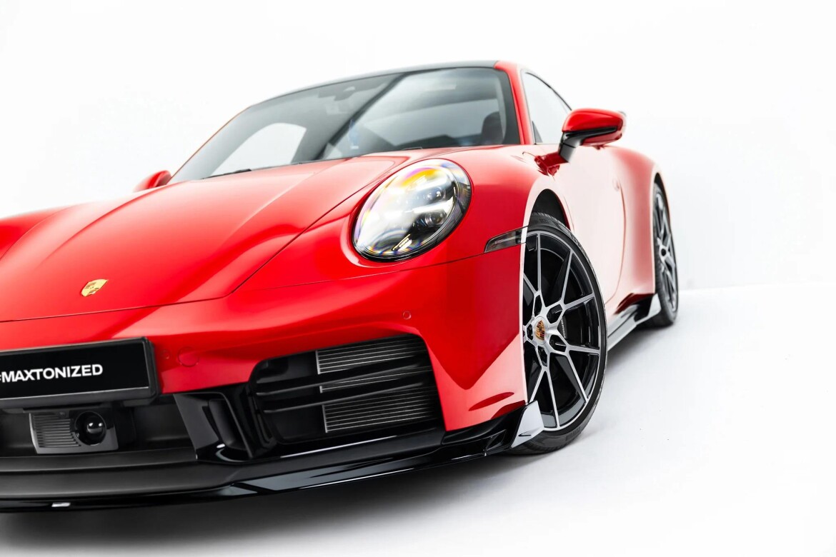 Frontlippe passend für Porsche 911 Carrera Aero / Carrera GTS 992 Facelift schwarz Hochglanz