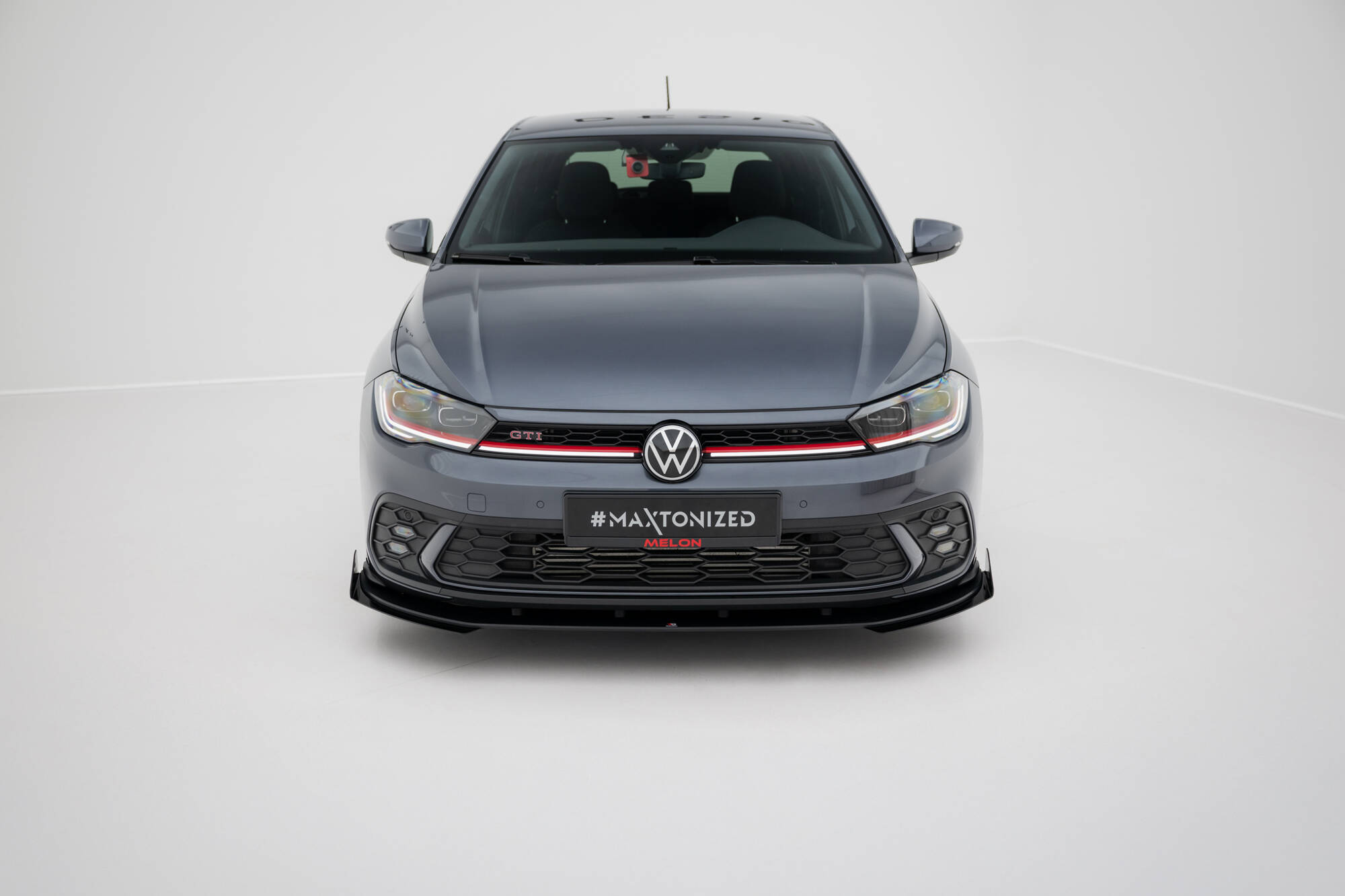 Street Pro Spoilerlippe Front Ansatz + Flaps passend für VW Golf GTI / GTE / R-Line Mk8 FL schwarz Hochglanz