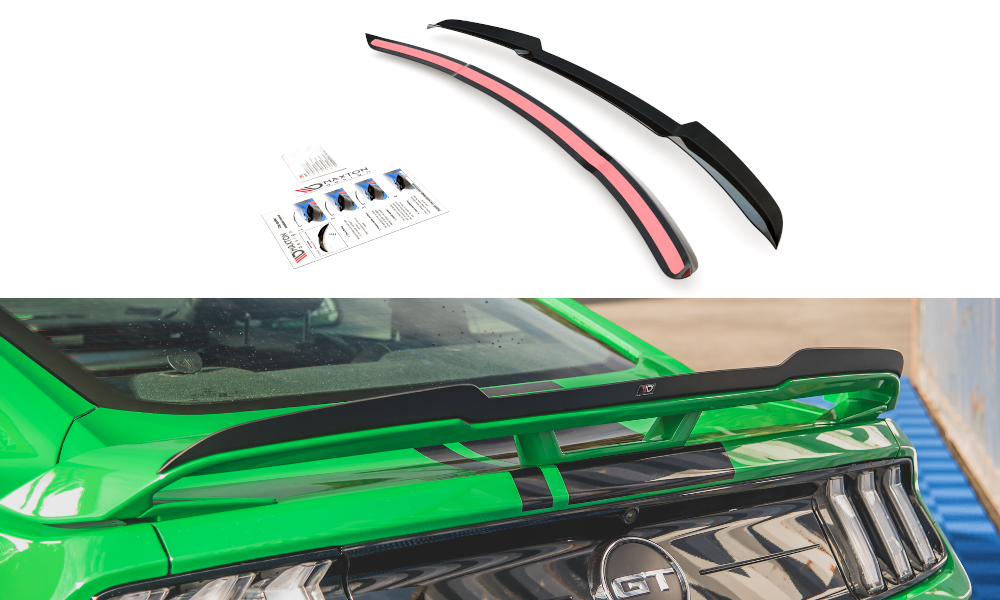 Heck Spoiler Aufsatz Abrisskante passend für Ford Mustang GT Mk6 FL schwarz Hochglanz