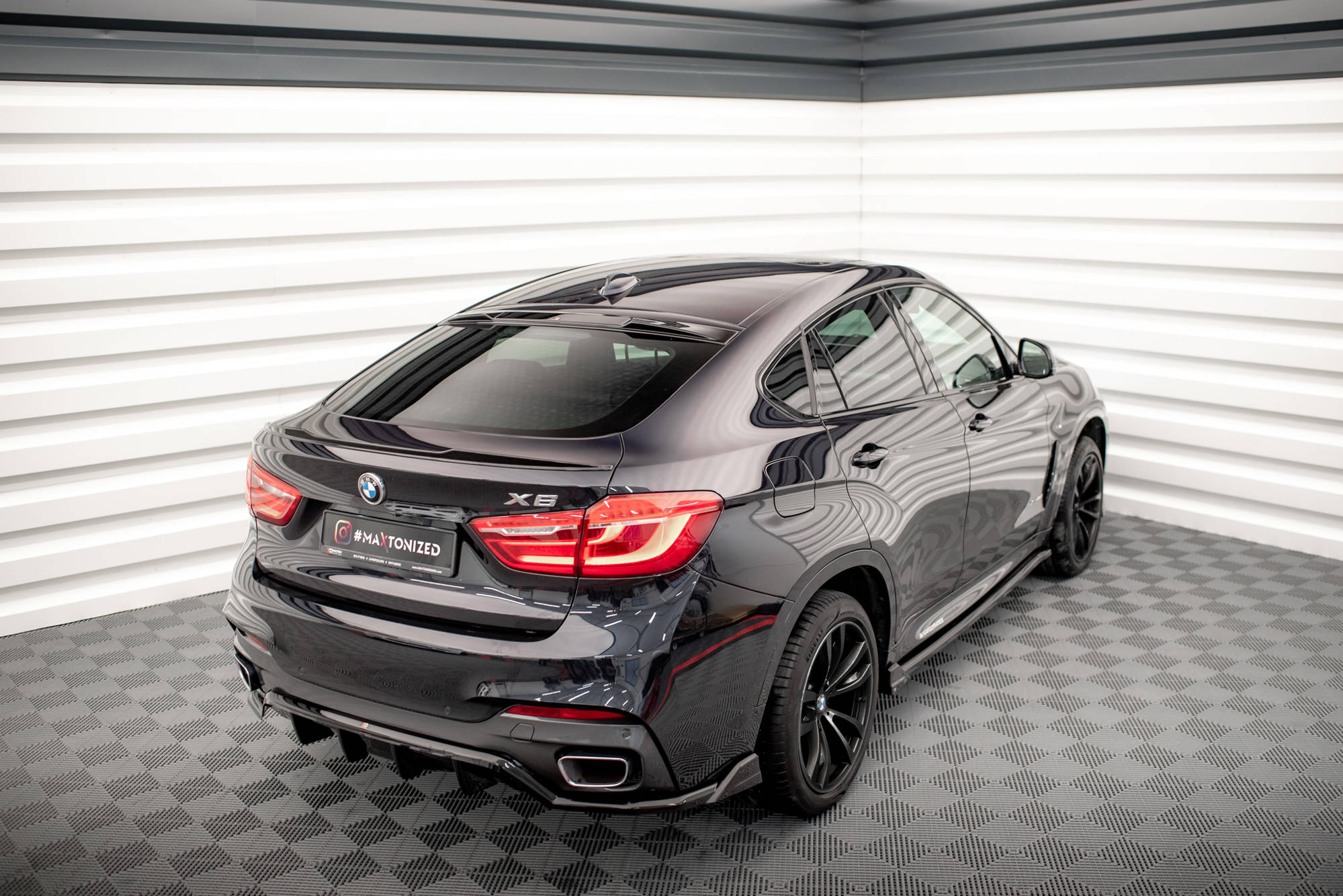 Heckscheiben Spoiler passend für BMW X6 F16 M-Paket / X6 M F86 schwarz Hochglanz