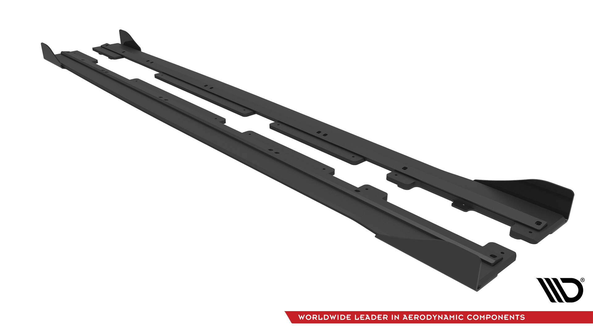 Street Pro Seitenschweller Ansatz für + Flaps Ford Fiesta ST / ST-Line Mk8 schwarz Hochglanz