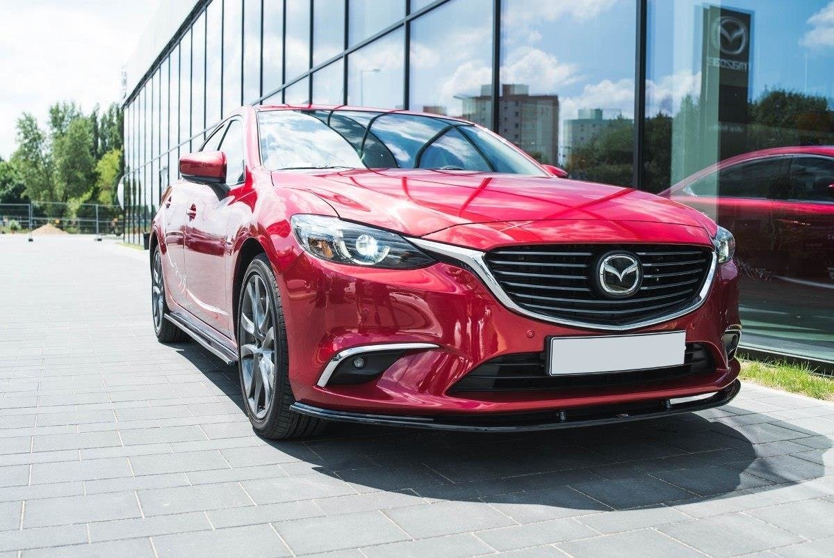 Front Ansatz V.1 für Mazda 6 GJ Mk3 Facelift schwarz Hochglanz
