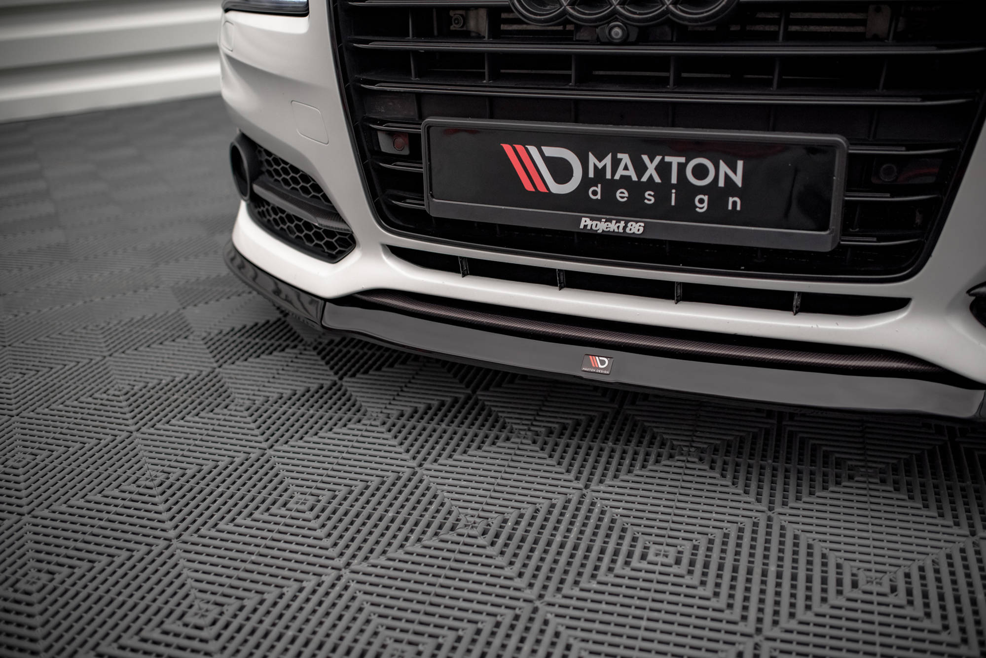 Street+ Spoilerlippe Front Ansatz V.2 passend für Audi S8 D4 FL schwarz Hochglanz