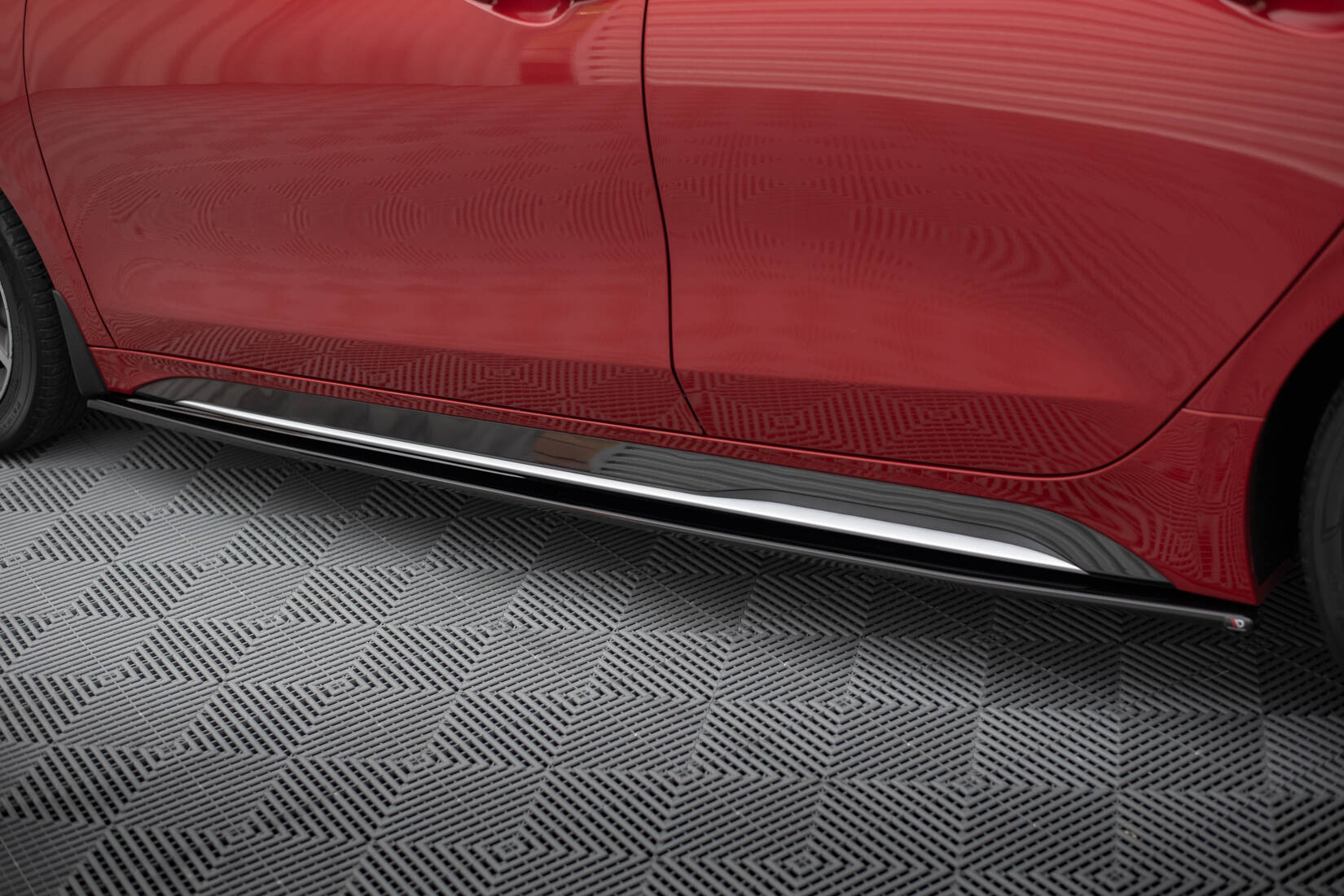 Seitenschweller Ansatz für Kia Ceed GT / GT-Line Mk3 / Proceed Mk1 schwarz Hochglanz