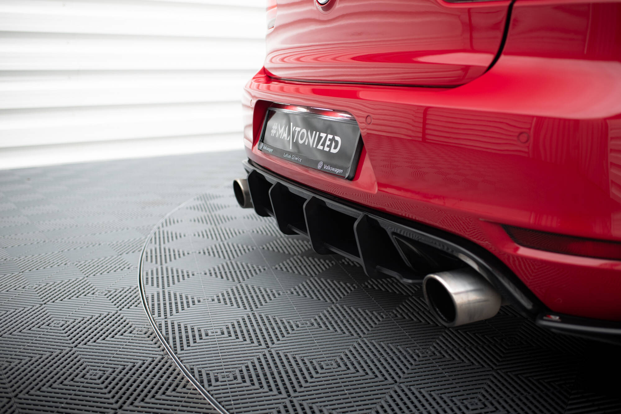 Street Pro Heckschürze Heck Ansatz Diffusor V.2 passend für VW Golf GTI Mk6