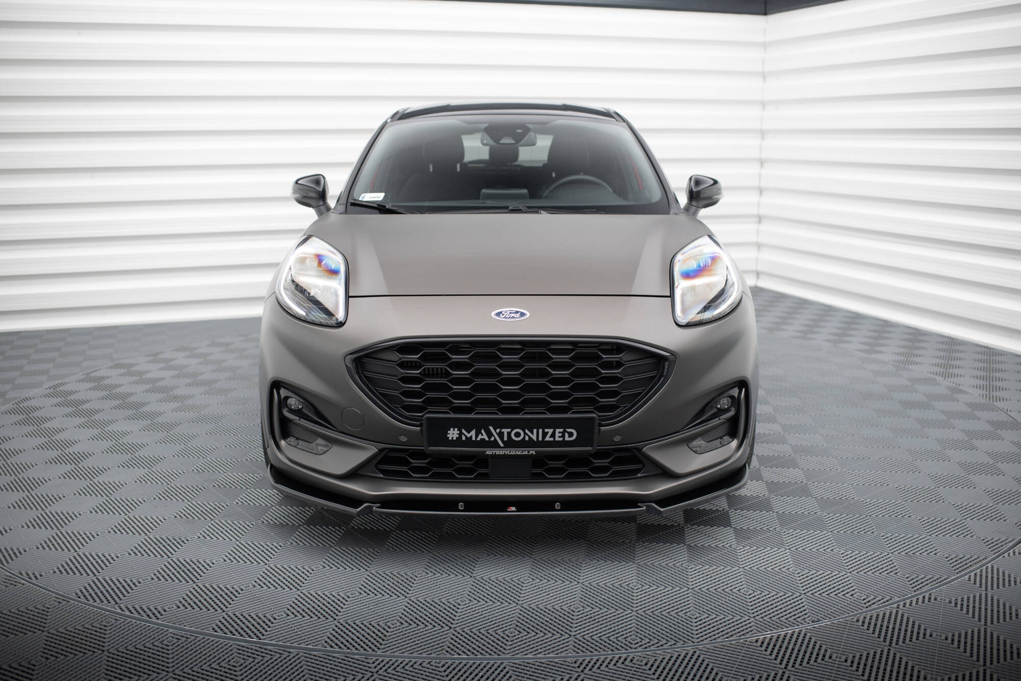 Front Ansatz V.1 für Ford Puma ST-Line Mk1 schwarz Hochglanz