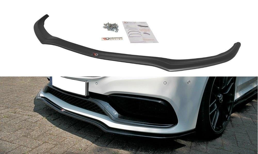 Street+ Spoilerlippe Front Ansatz V.1 passend für Mercedes C-Klasse C205 63 AMG Coupe schwarz Hochglanz