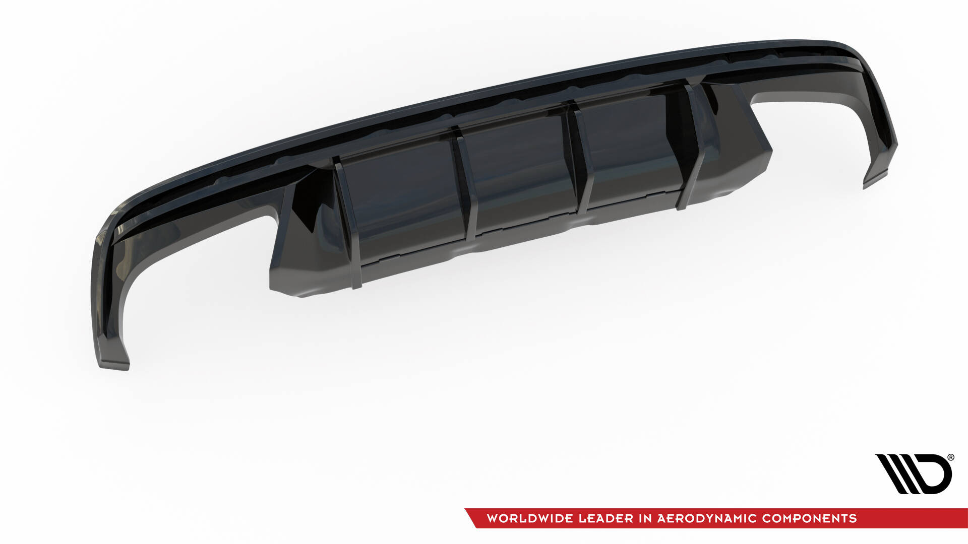 Street+ Heck Ansatz Diffusor passend für Skoda Octavia RS Liftback / Combi Mk4 FL schwarz Hochglanz