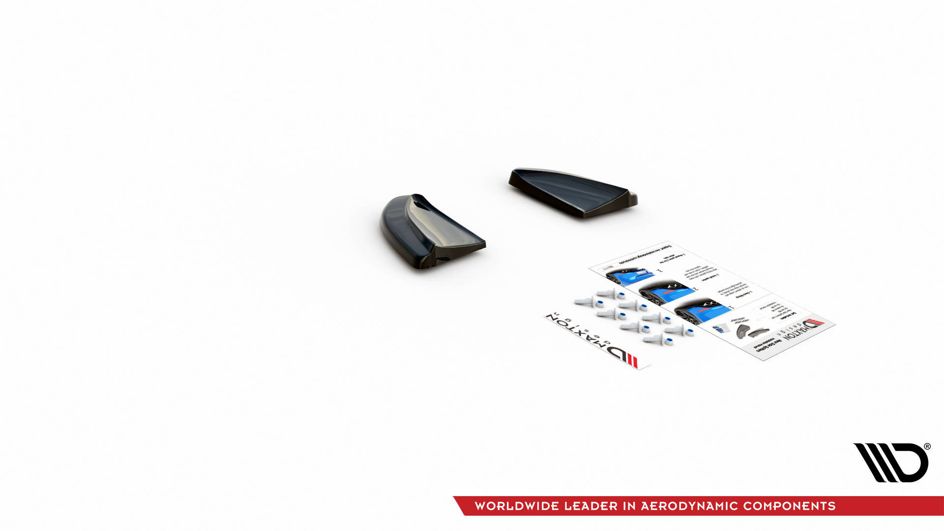 Diffusor Flaps passend für ABARTH 595 Mk1 FL schwarz Hochglanz
