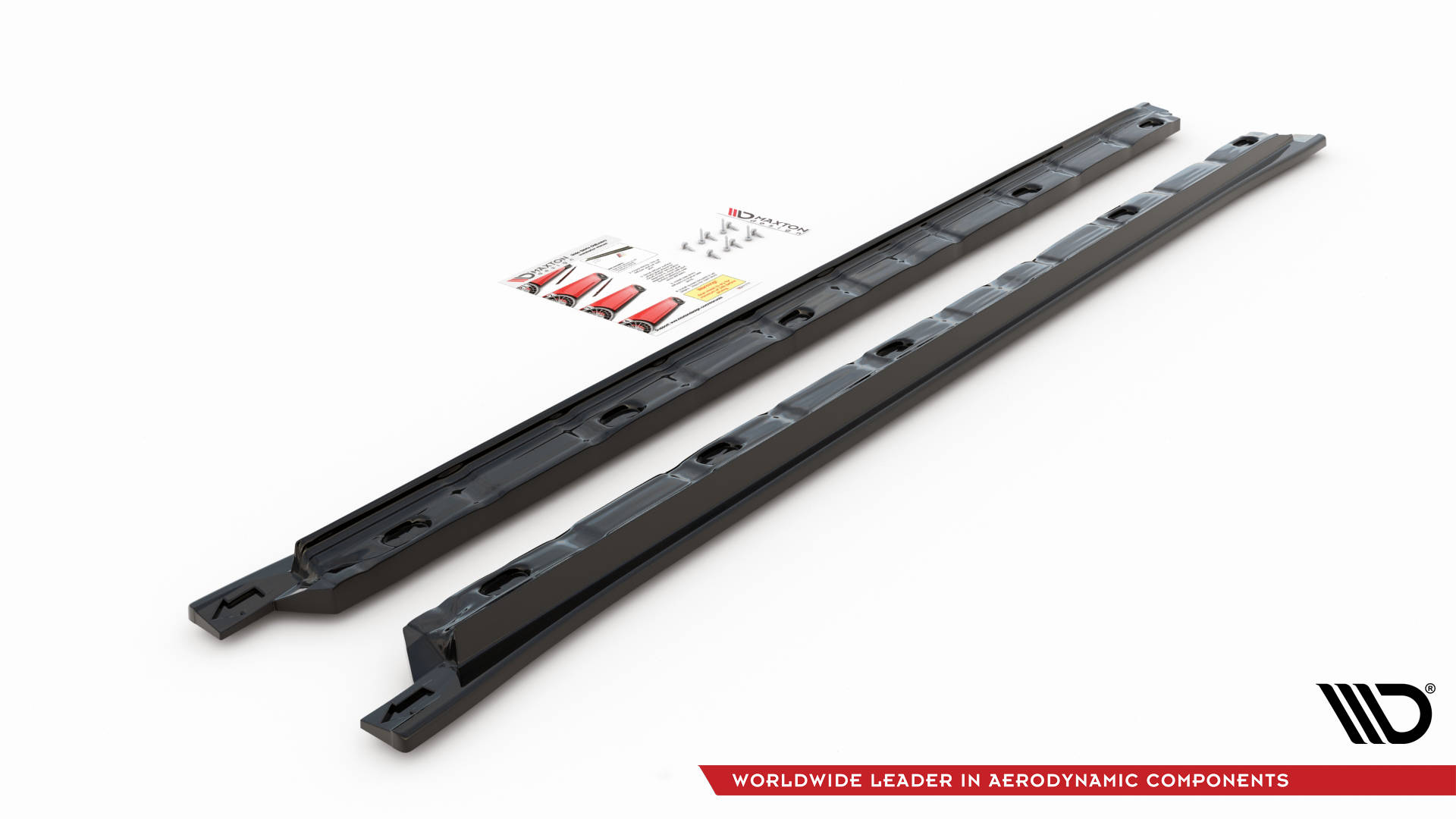 Street+ Seitenschweller Leisten passend für VW Tiguan Mk2 schwarz Hochglanz